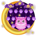 Fluorescent Moonlight owl keyboard icon