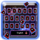 Neon Blue Red Keyboard Theme-icoon