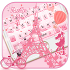 Romantic Pink Paris Keyboard أيقونة