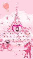 Romantic Pink Paris Keyboard تصوير الشاشة 2