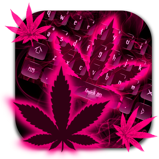 Weed Rasta Pink Keyboard Theme