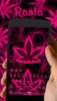 Weed Rasta Pink Keyboard Theme capture d'écran 3