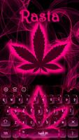 Weed Rasta Pink Keyboard Theme تصوير الشاشة 2