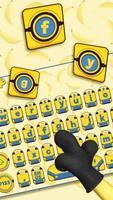 Yellow Cartoon Keyboard Theme (FREE) स्क्रीनशॉट 1
