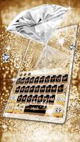 Gold Shining Diamond Keyboard Theme poster