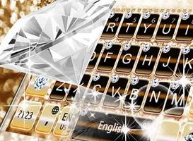 Gold Shining Diamond Keyboard Theme скриншот 2