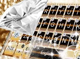 Gold Shining Diamond Keyboard Theme ảnh chụp màn hình 2