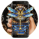 Tech dragonfly Gold keyboard skin APK