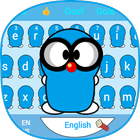 Cute Blue Peanut Keyboard Theme آئیکن