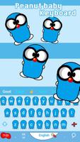 Cute Blue Peanut Keyboard Theme Affiche