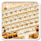 典雅金色鑽石奢華鍵盤的主題 图标