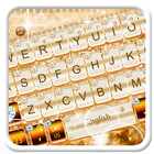 ikon Tema Keyboard berlian emas elegan adalah
