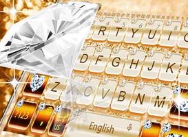 Tema Keyboard berlian emas elegan adalah screenshot 3