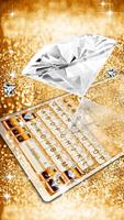 Elegant Gold Diamond Keyboard Theme poster