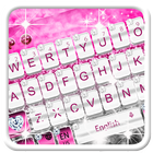 Elegant Pink Diamond Keyboard Theme ikon