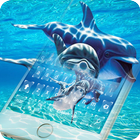 Dolphin keyboard  Dolphin theme ocean  The sea ícone