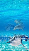 Dolphin keyboard  Dolphin theme ocean  The sea Poster