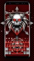 Red Skull Keyboard Theme Plakat