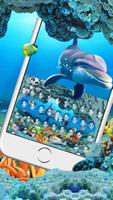 Underwater world adventure dolphins fish keyboard 스크린샷 1