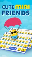 پوستر Cute Mini Friends Yellow Banana Keyboard Theme