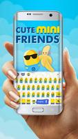 برنامه‌نما Cute Mini Friends Yellow Banana Keyboard Theme عکس از صفحه