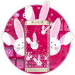 ”Cute Bunny Lovely Kanin Sleutelbord tema