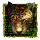 léopard dans la jungle clavier icône