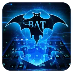 Bat Hero Blue Neon Keyboard APK Herunterladen