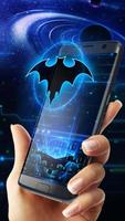 Bat Hero Blue Neon Keyboard Ekran Görüntüsü 2