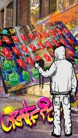 Graffiti color inkjet cool hip hop keyboard Affiche