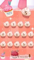 Divine Delicious Cupcakes Keyboard Theme 2D plakat