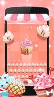 Divine Delicious Cupcakes Keyboard Theme 2D imagem de tela 1