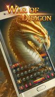 Guerra del dragón teclado Godzilla Poster