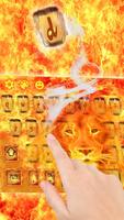 Hell Fire Lion Keyboard Theme Affiche