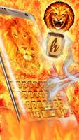 Hell Fire Lion Keyboard Theme captura de pantalla 1