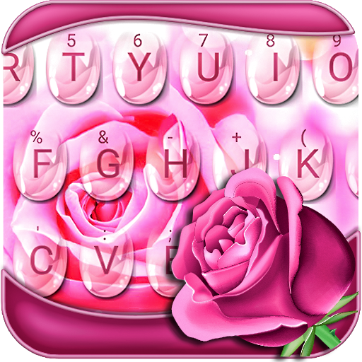 Розовая лепестковая клавиатура