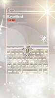 Gemstone Diamond White Transparent Keyboard Theme imagem de tela 1