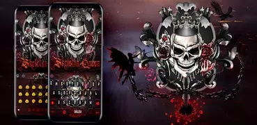 💀Skull Queen Rose Blood Darkness Keyboard Theme💀