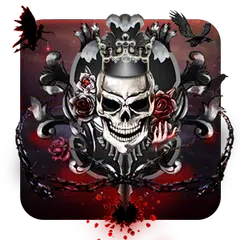 💀Skull Queen Rose Blood Darkness Keyboard Theme💀 APK 下載