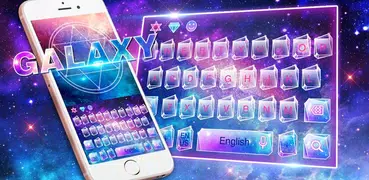 Neon galaxy keyboard
