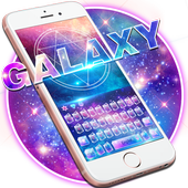 Neon galaxy keyboard icon