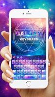 Neon galaxy keyboard-poster