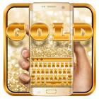 Glitter gold keyboard icône