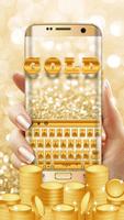 Glitter gold keyboard-poster