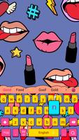 Fashion queen fun lips kiss graffiti keyboard syot layar 3