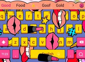 Fashion queen fun lips kiss graffiti keyboard penulis hantaran