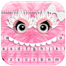 Pink Furry Monster Keyboard Theme APK