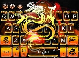 Gold Dragon Keyboard Theme capture d'écran 2