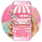 Cotton candy Cardioid pink keyboard icône