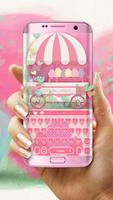 Cotton candy Cardioid pink keyboard Affiche